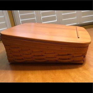 Longaberger Tapered Paper Tray & Lid